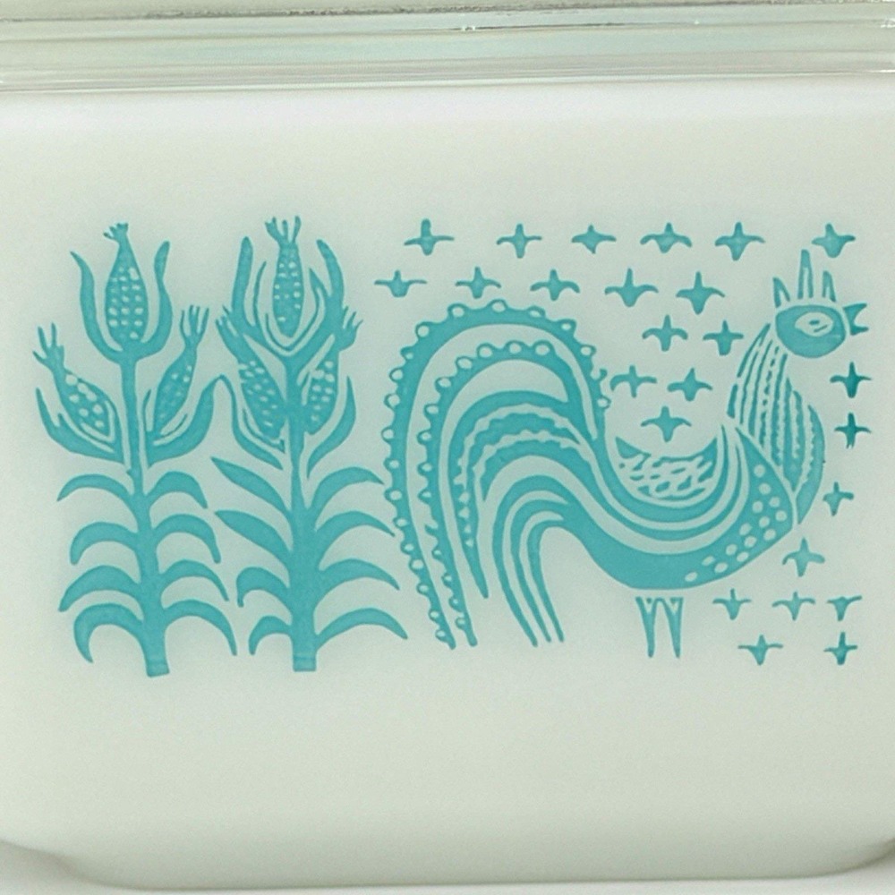 Vintage Pyrex Amish Butterprint  Refrigerator Dish 501B w/ Lid  1 1/2 Cups - Picture 2 of 10